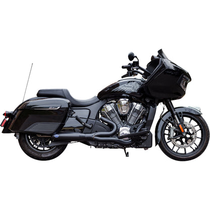 S&S Cycle 2-into-1 Qualifier Exhaust System - Race Only - Black - Stainless Steel 550-1084_1395064