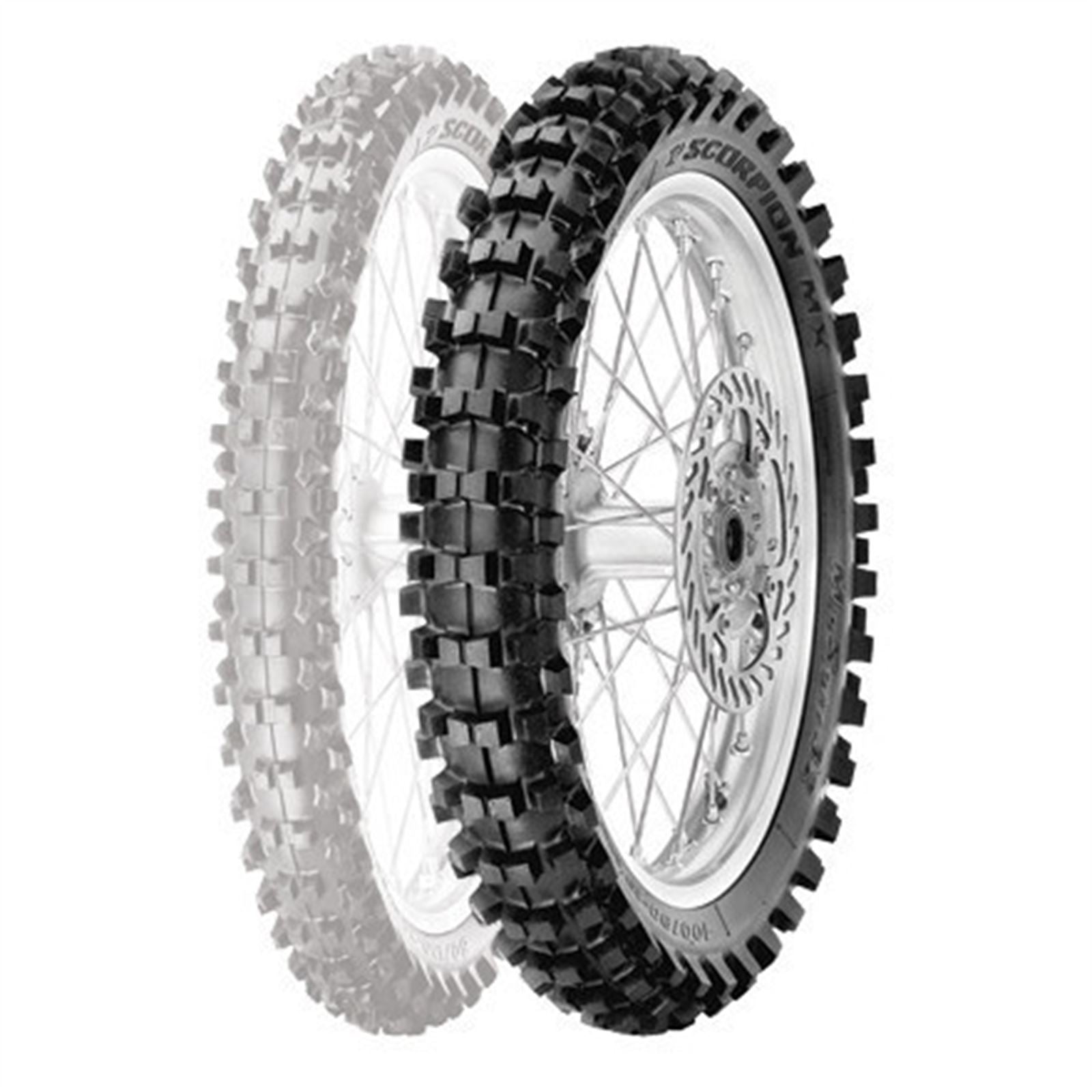 Pirelli - Powersports Scorpion™ MX32 Mid Soft Tire - Rear - 120/90 - 19 NHS 66M 3842500_1414047