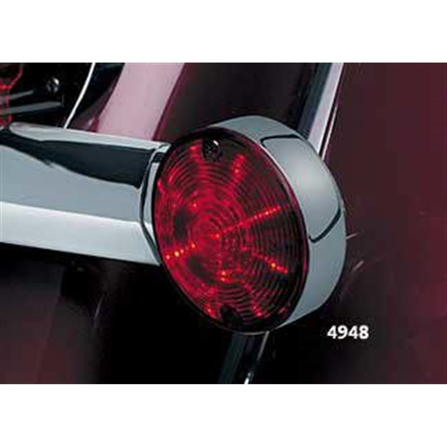 Kuryakyn Rear LED Turn Signal Conversion Insert - Flat - Red Lens 4948_1396380