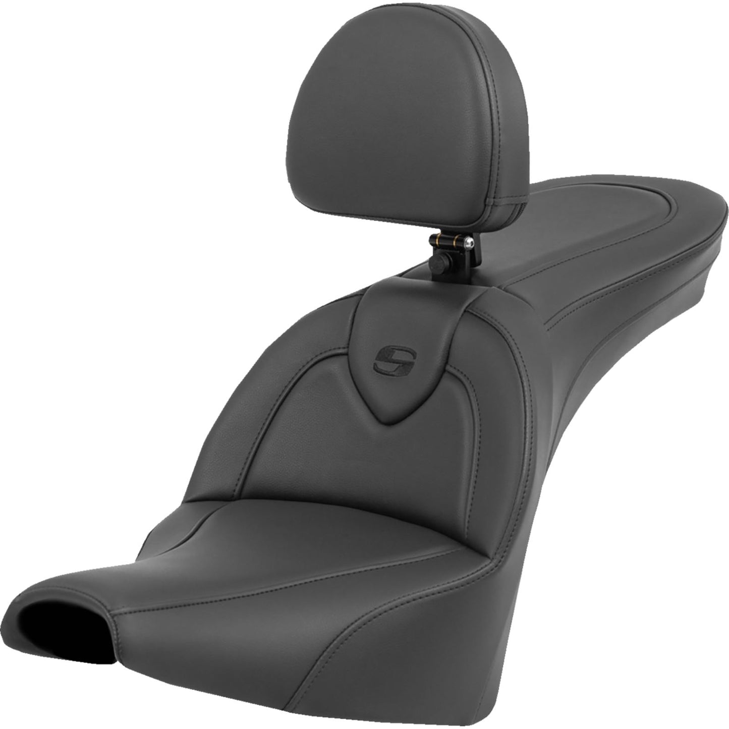 Saddlemen Roadsofa™ Seat - with Backrest - Black/Black Stitching 818-30-187BR_1397238