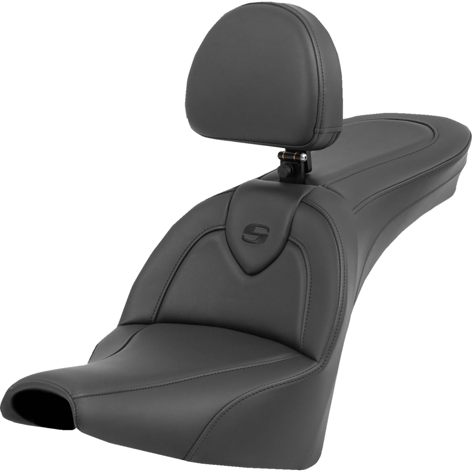 Saddlemen Roadsofa™ Seat - with Backrest - Black/Black Stitching 818-30-187BR_1397238
