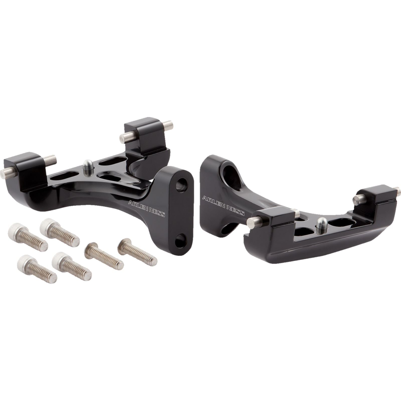 Arlen Ness Forged Passenger Floorboard Mounts - All Black 410-032_1397277