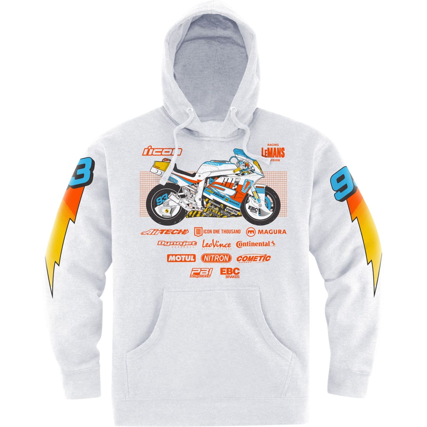 Icon Gixxer Johnny Hoodie - White_1397505