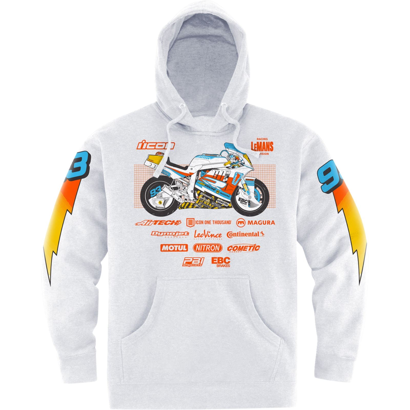 Icon Gixxer Johnny Hoodie - White_1397505