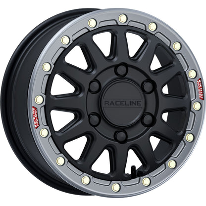 Raceline Wheel - Alpha - Front/Rear - Black/Metal Ring - 15x6.5 - 6/139.7 A14BG56560+74_1404157