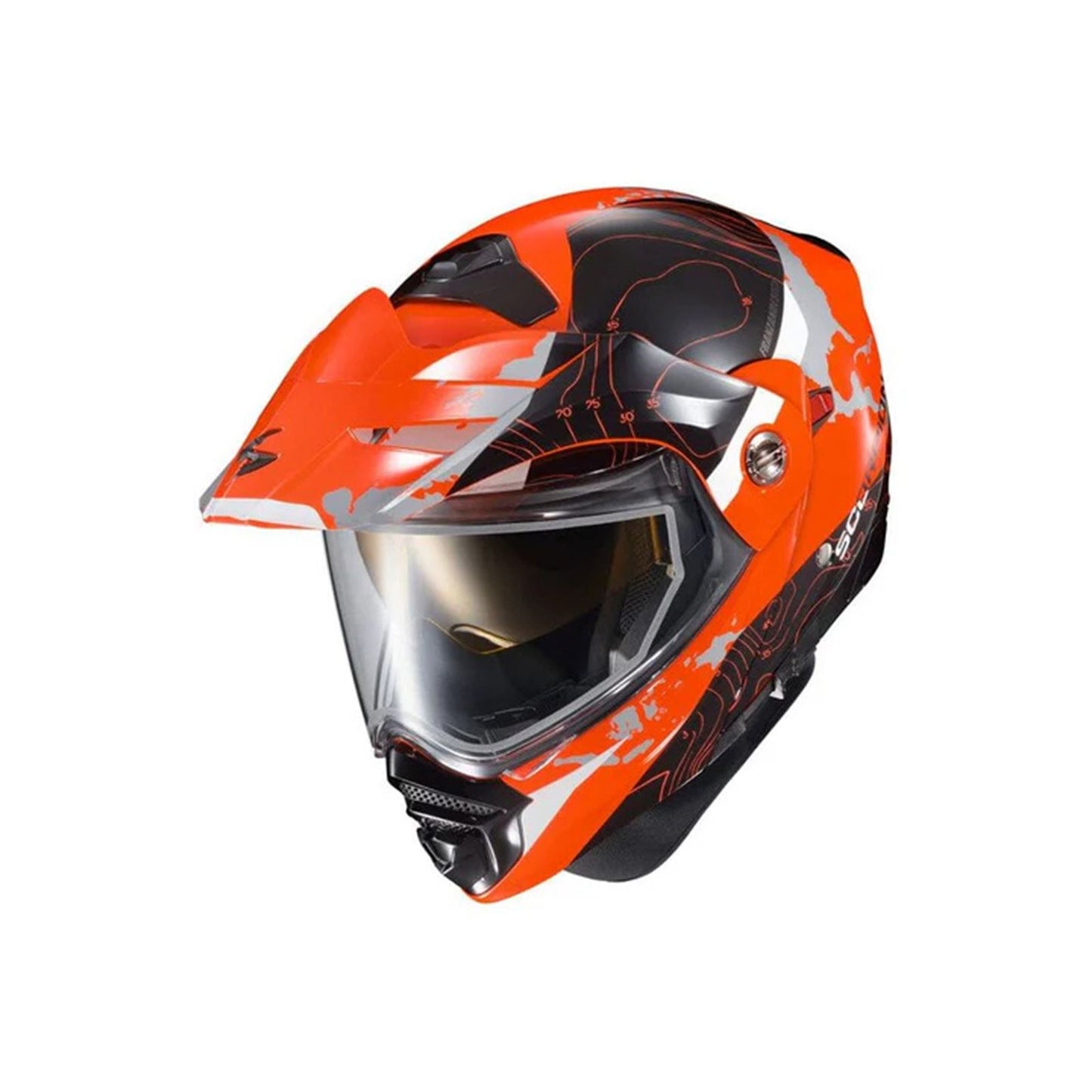 ScorpionEXO EXO-AT960 Cold Weather Helmet Topographic - Orange - 2XL (Electric) 96-1037-EC_1651393