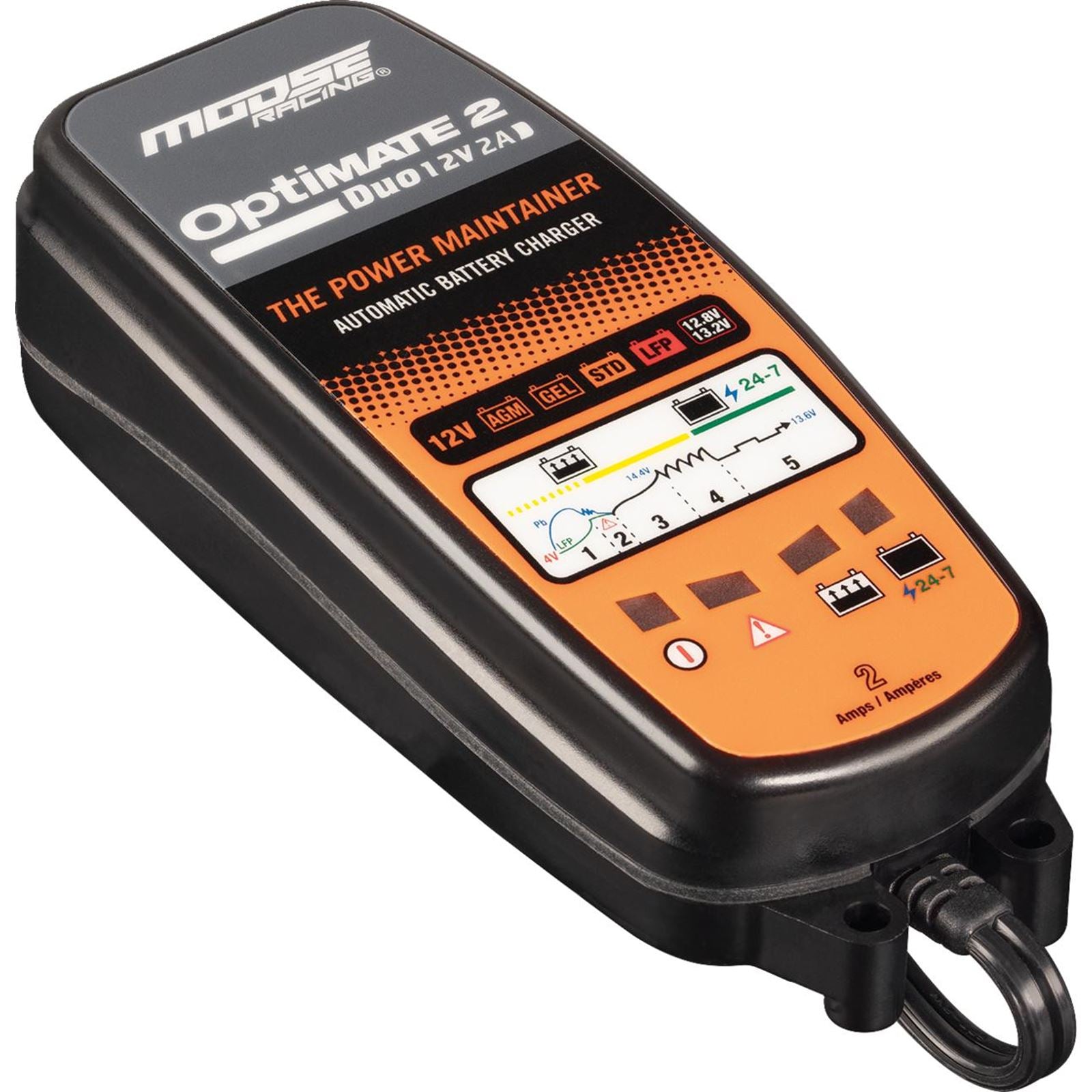 Moose Offroad Battery - 12V Charger/Maintainer - Optimate 2 Duo TM-555_1488519