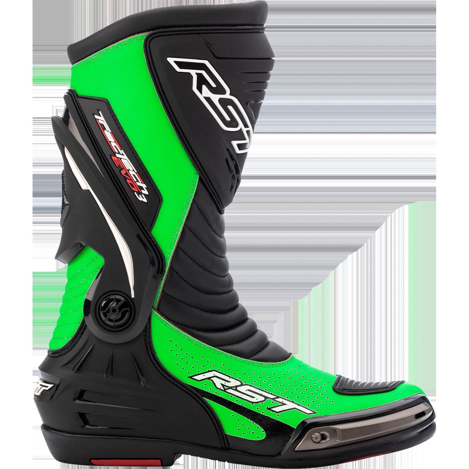 RST Moto Men's TracTech EVO III SportCE Boots Green/Black Size 11.5 OPEN BOX [MPN: 102101NEO-45]_1839942