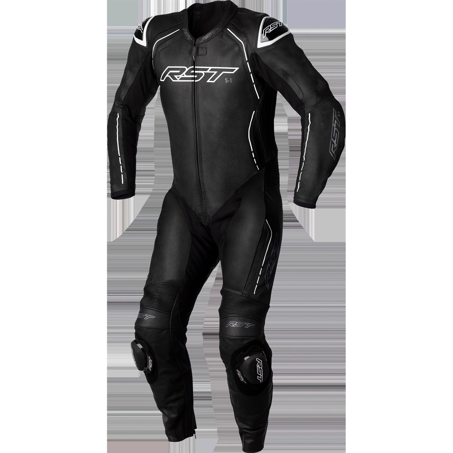 RST Moto S1 CE Men’s Leather Suit - Black/Black/White_1425874