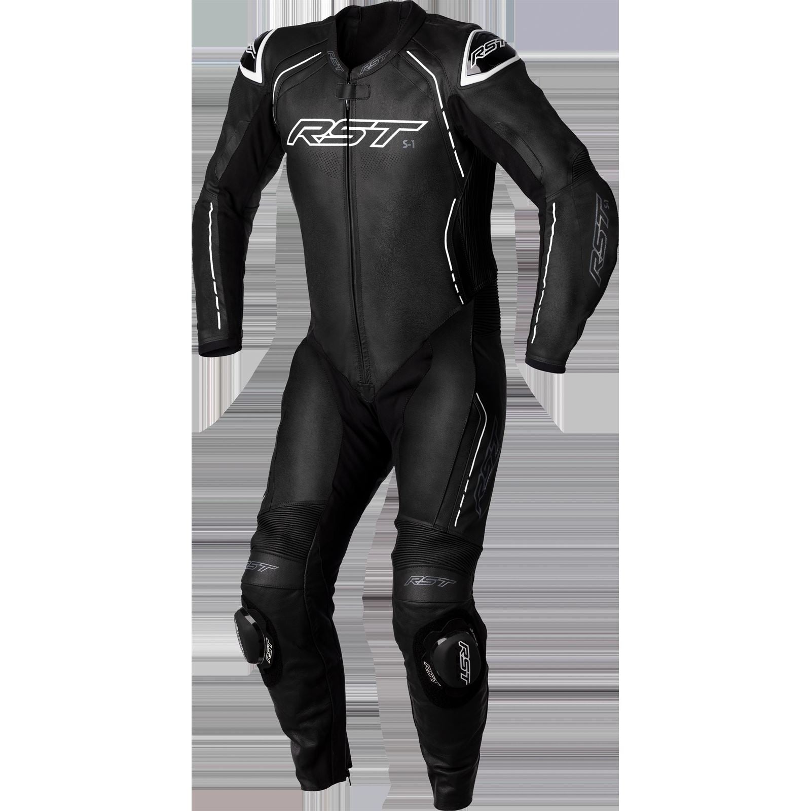 RST Moto S1 CE Men’s Leather Suit - Black/Black/White_1425874