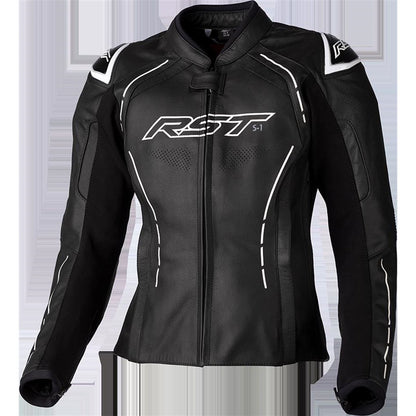 RST Moto Ladies S1 CE Jacket - Leather - Black/White_1434448