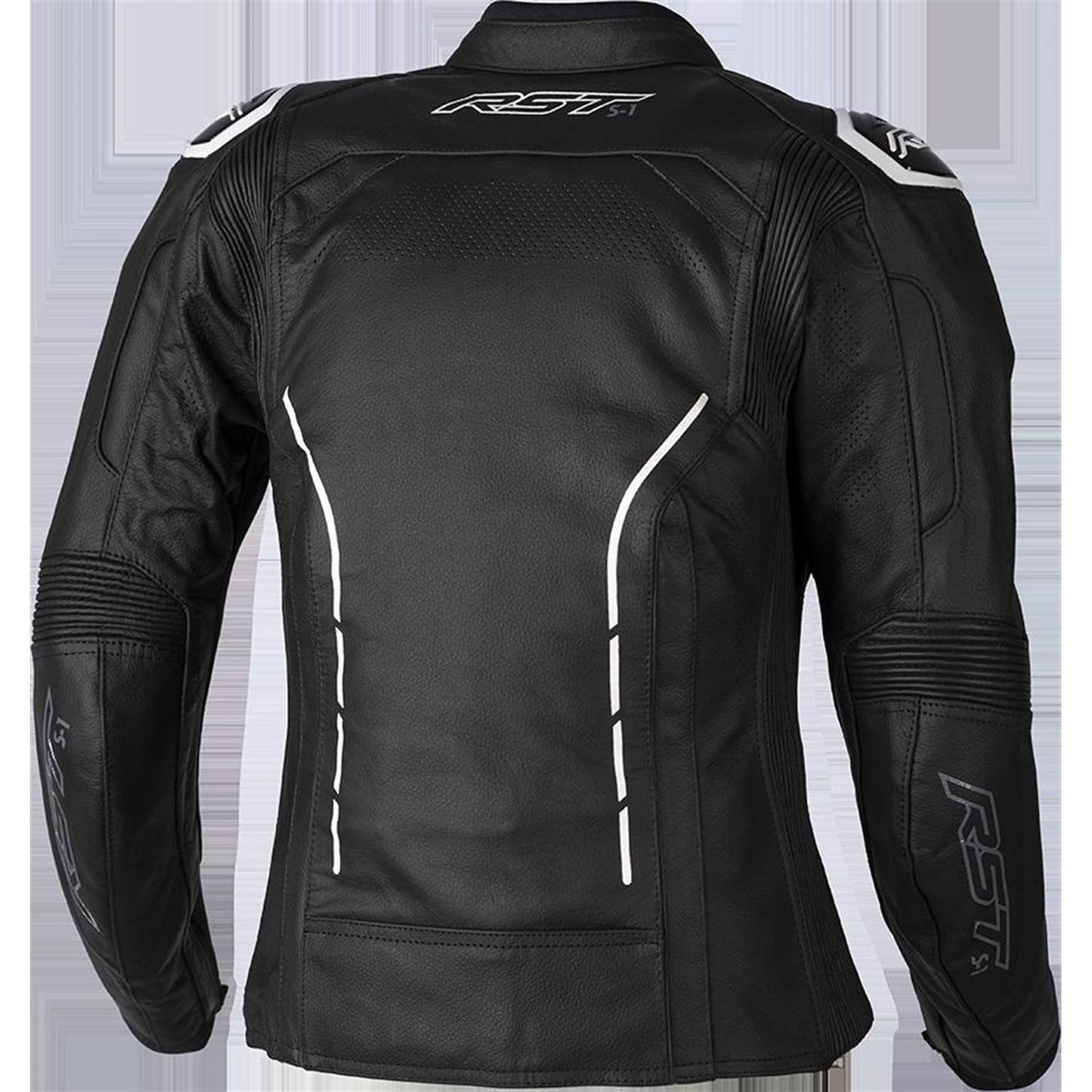 RST Moto Ladies S1 CE Jacket - Leather - Black/White_1434449