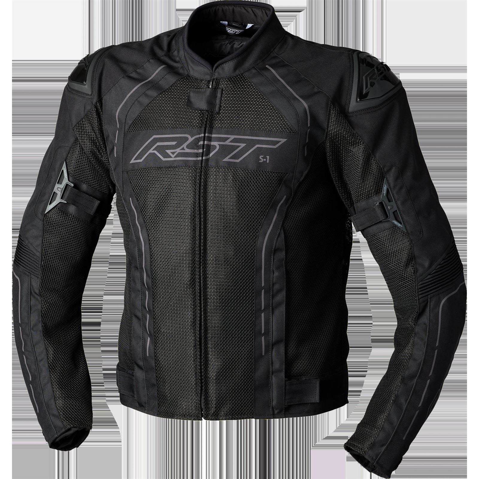 RST Moto Men's S1 Mesh CE Jacket - Textile - Black/Black_1426392