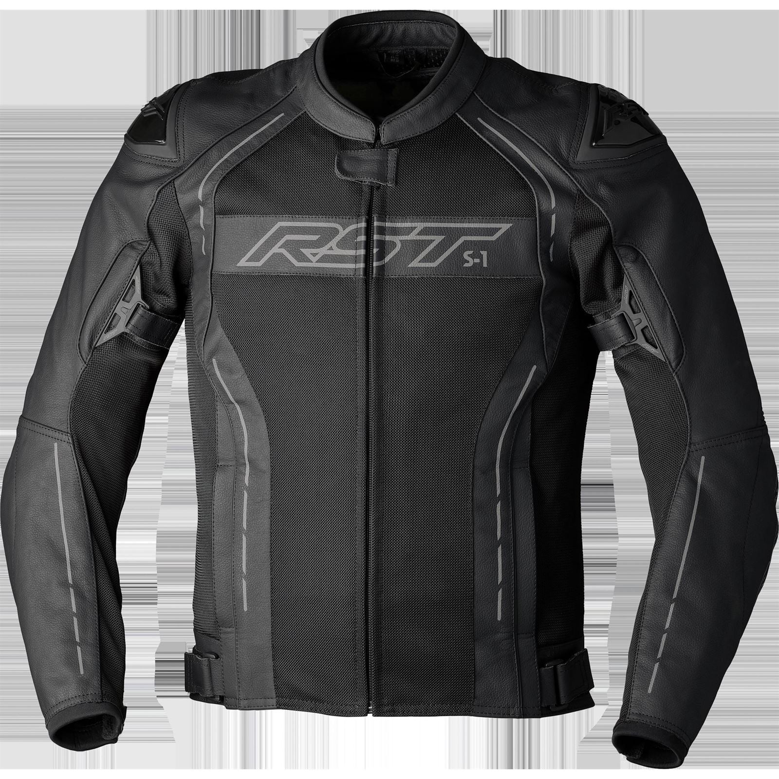 RST Moto Men's S1 Mesh CE Jacket - Leather - Black/Black_1426931