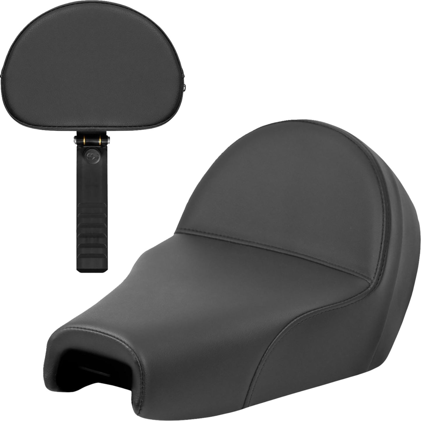 Saddlemen Solo Seat - Plain w/ Backrest - XL '04-'22 807-03B-0040_1400346