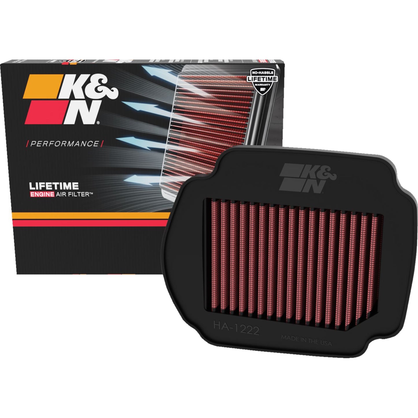 K&N Filters Replacement High-Flow Air Filter for Honda [MPN: HA-1222]_1400381