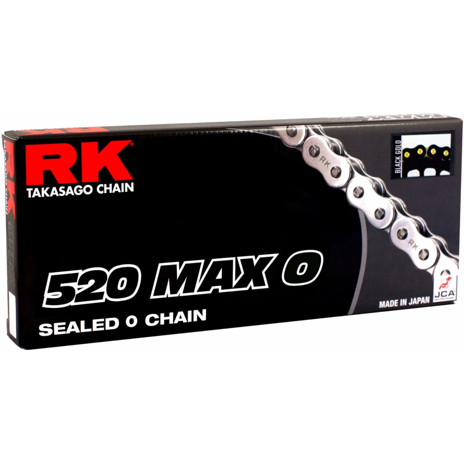 RK Chain 520 Max O - Drive Chain - 120 Links - Black/Gold [MPN: 520MAXO-120-BG]_1400398