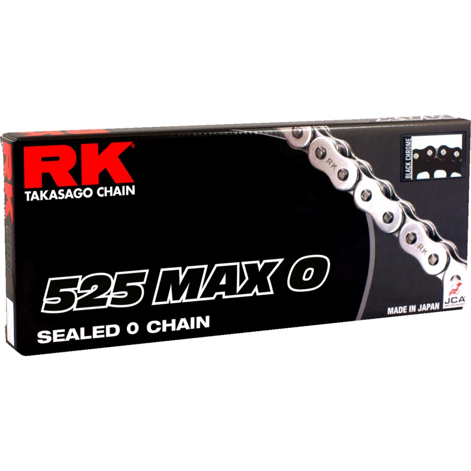 RK Chain 525 Max O - Drive Chain - 120 Links - Black/Chrome [MPN: 525MAXO-120-BC]_1400399