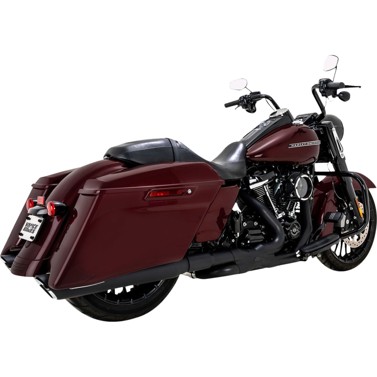 Vance And Hines Twin Slash Round Slip-On Muffler - Black for Harley-Davidson 46672_1400961
