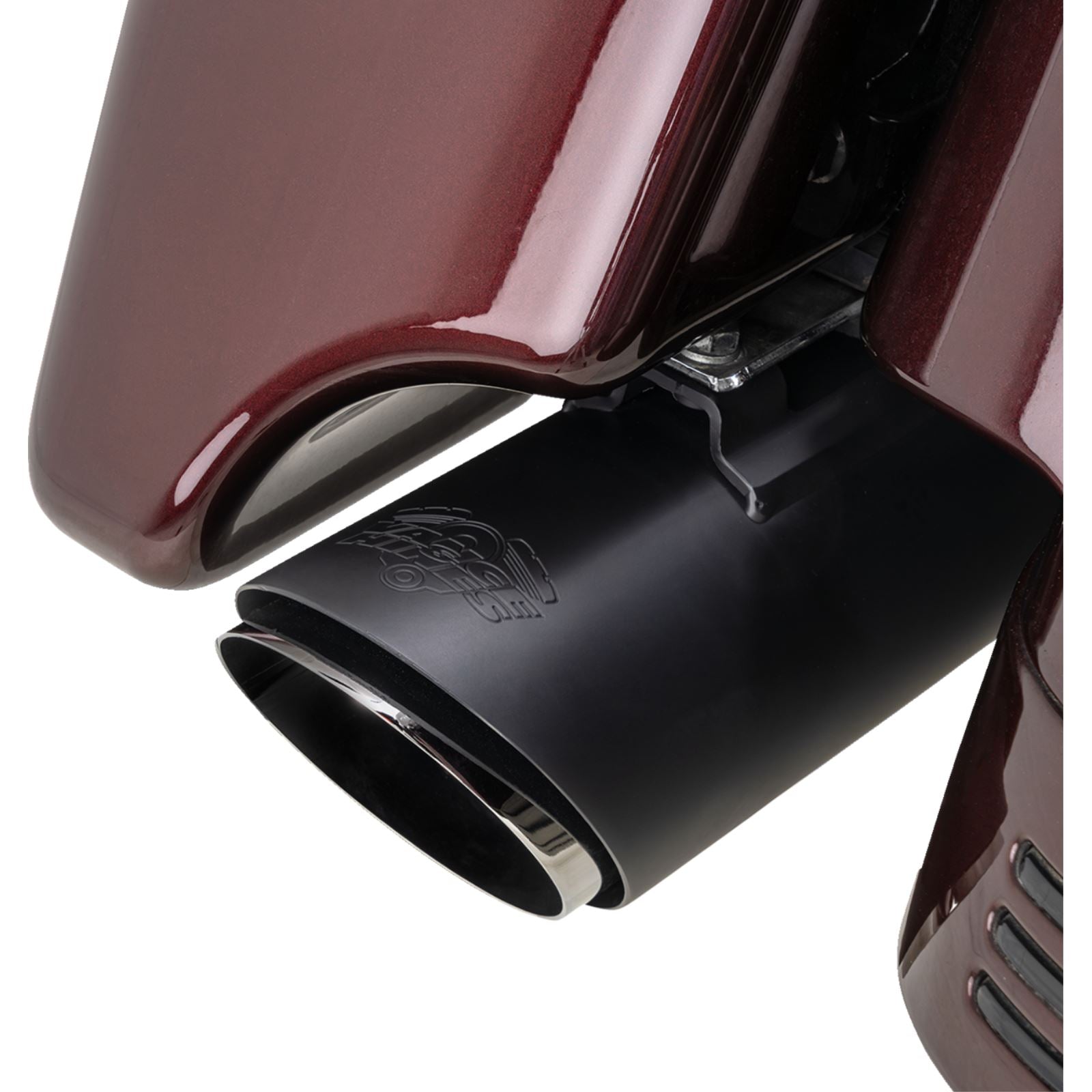Vance And Hines Twin Slash Round Slip-On Muffler - Black for Harley-Davidson 46672_1400962