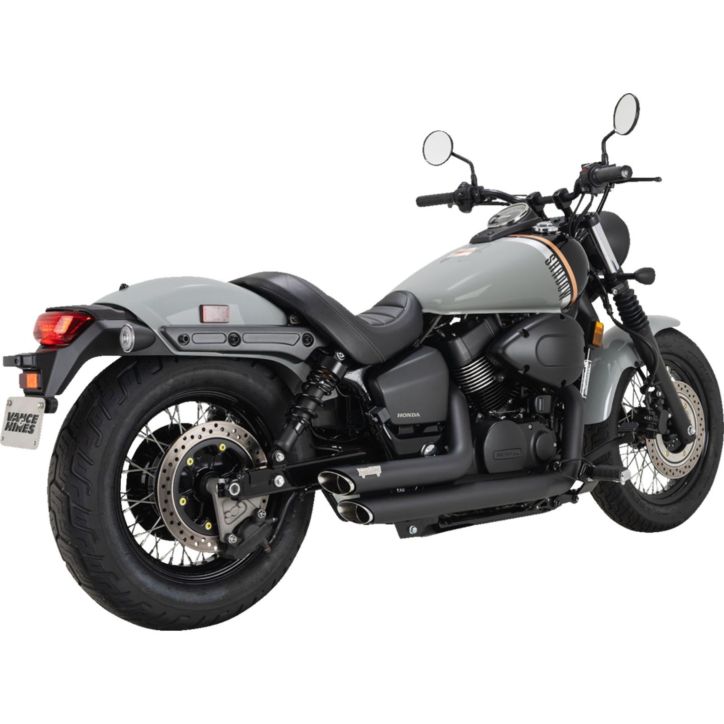 Vance And Hines Shortshots Staggered Exhaust System - Black 48319_1400446