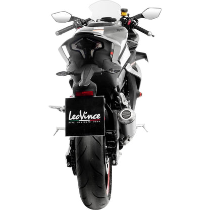 Leovince LV-10 Slip-On Muffler - Matte - Stainless Steel for 23-24 CF Moto 450SS [MPN: 15265U]_1400411