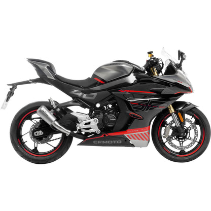 Leovince LV-10 Slip-On Muffler - Matte - Stainless Steel for 23-24 CF Moto 450SS [MPN: 15265U]_1400413