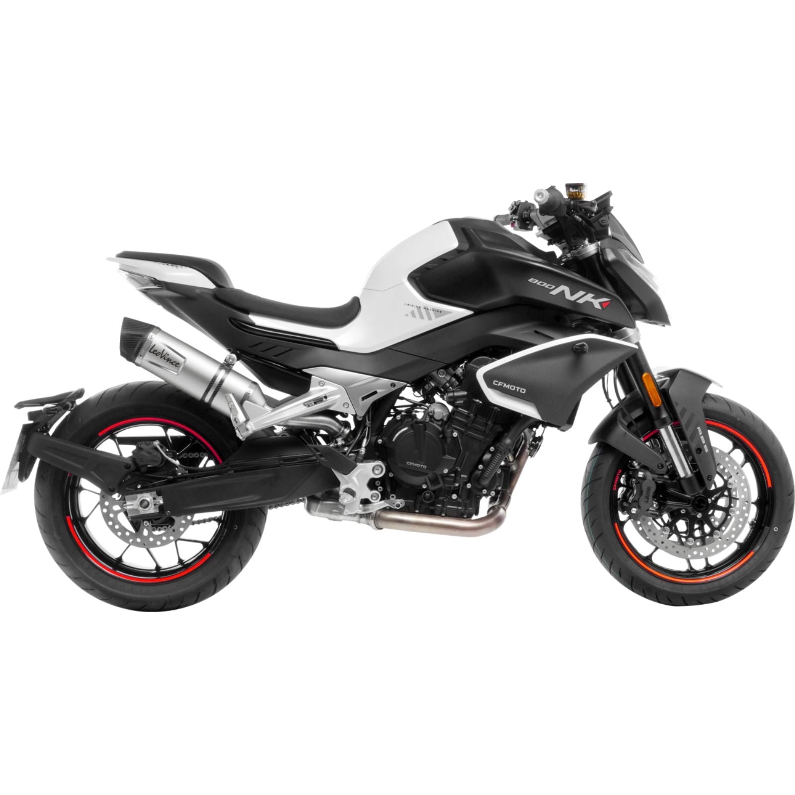 LeoVince LV One EVO Slip-On Muffler - Silver for 2024 CF Moto 800NK [MPN: 14444EU]_1400423