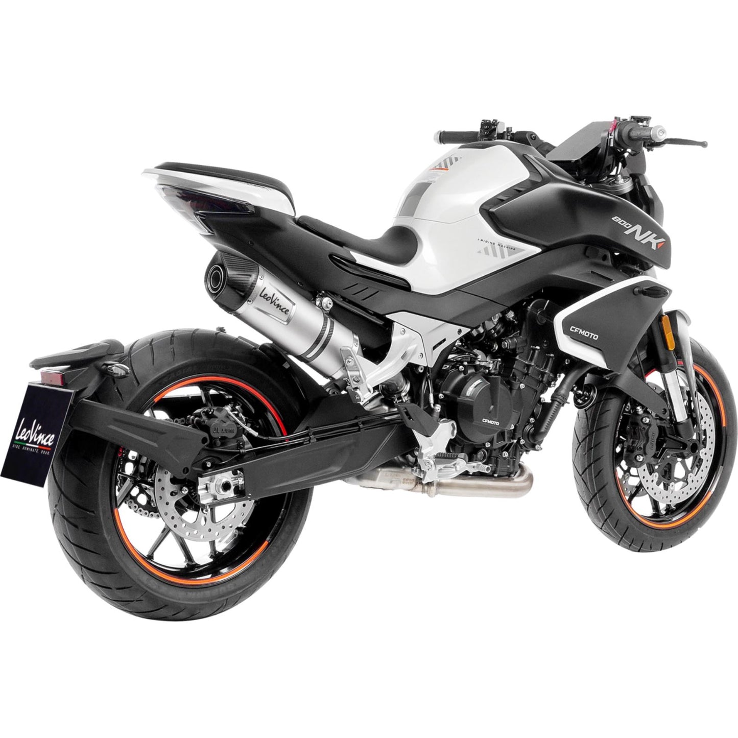 LeoVince LV One EVO Slip-On Muffler - Silver for 2024 CF Moto 800NK [MPN: 14444EU]_1400424