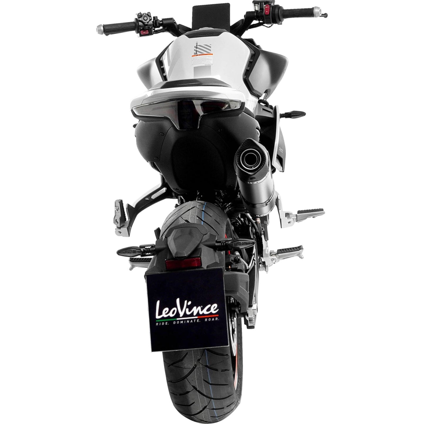 LeoVince LV One EVO Slip-On Muffler - Silver for 2024 CF Moto 800NK [MPN: 14444EU]_1400425