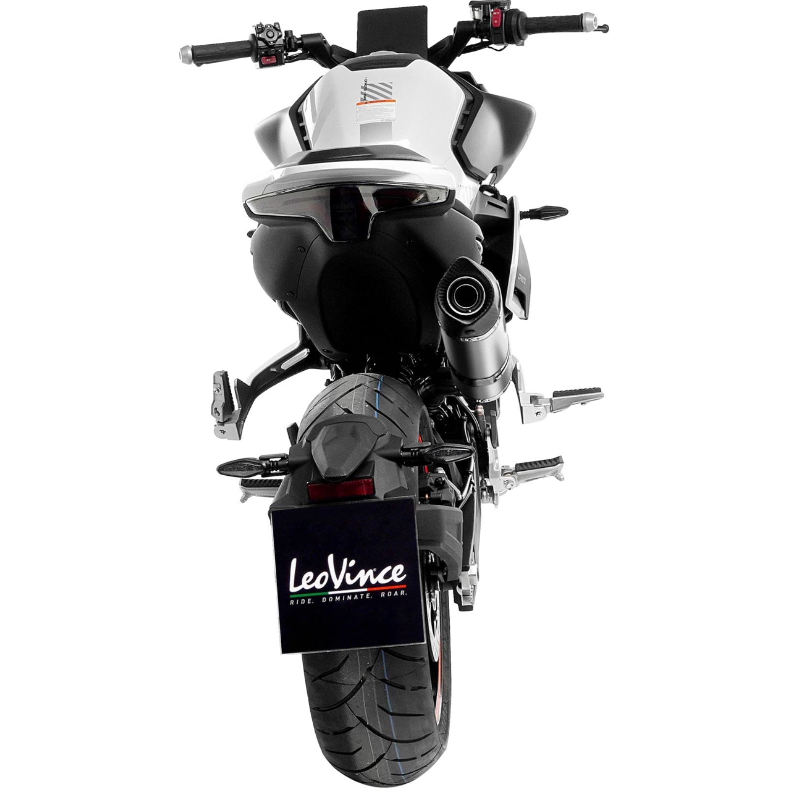 LeoVince LV One EVO Slip-On Muffler - Silver for 2024 CF Moto 800NK [MPN: 14444EU]_1400425