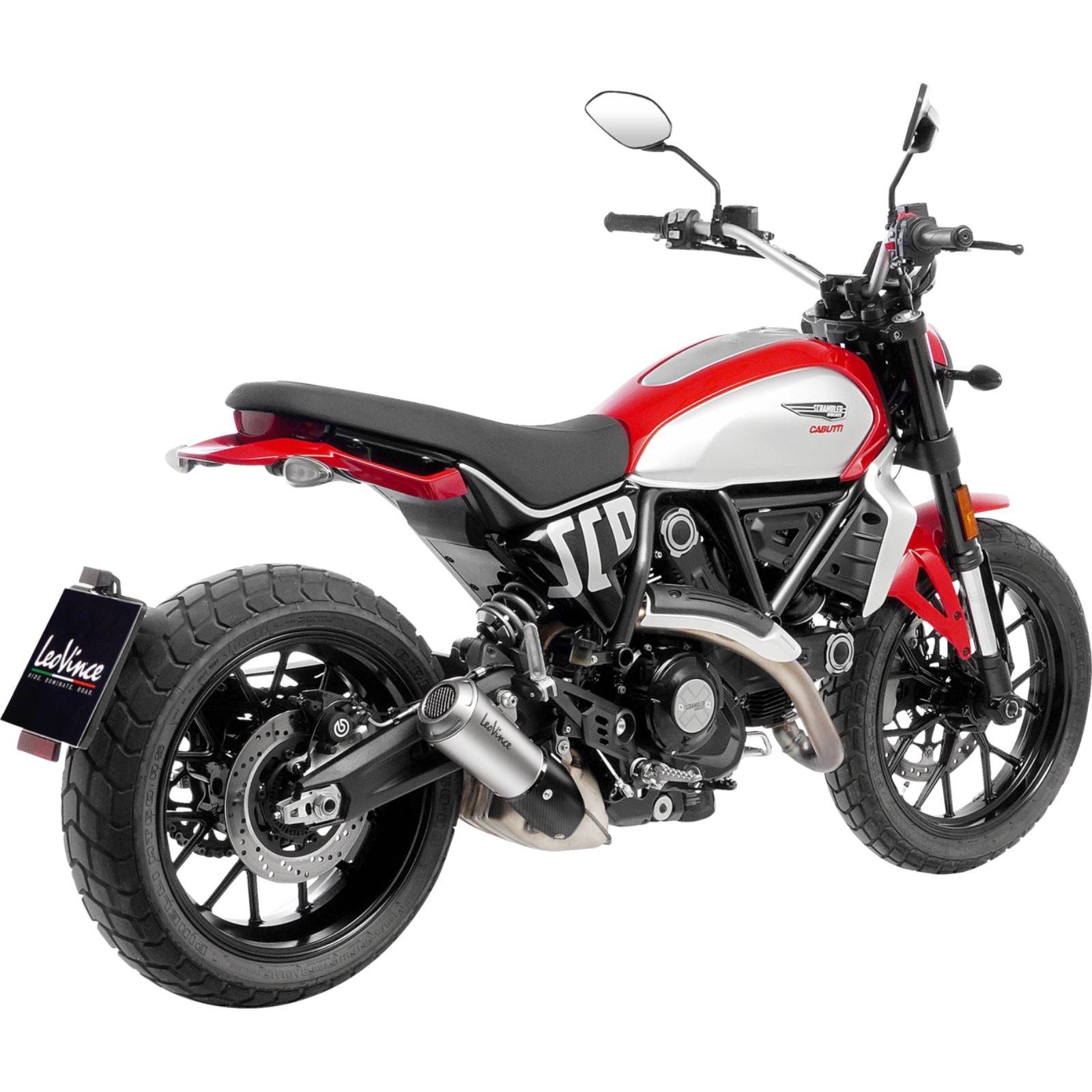 LeoVince LV-10 Slip-On Muffler - Matte - Stainless Steel for Ducati [MPN: 15266]_1400453