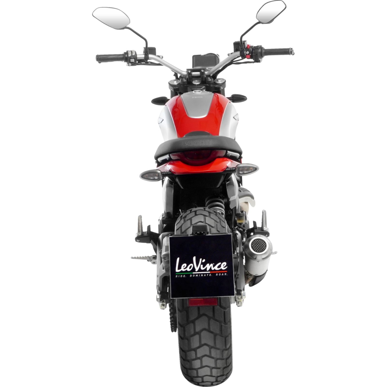 LeoVince LV-10 Slip-On Muffler - Matte - Stainless Steel for Ducati [MPN: 15266]_1400477