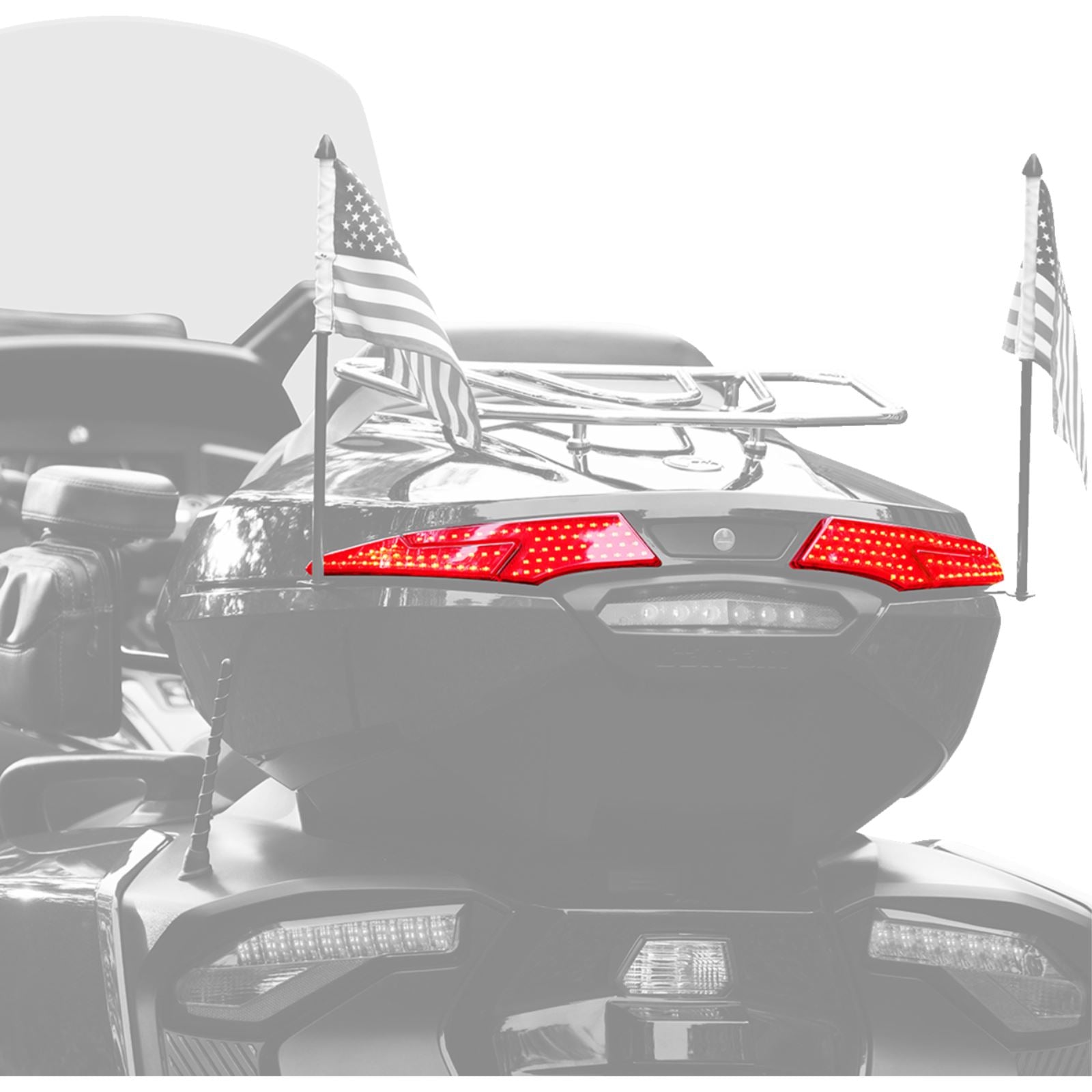 Show Chrome LED Trunk Light - Red Lens - Spyder RT LTD/F3 LTD 41-265R_1400492