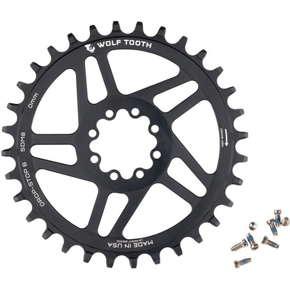 Wolf Tooth Direct Mount Chainring - 36t, Black [MPN: SDM8-R-B-00F-36]_1415650