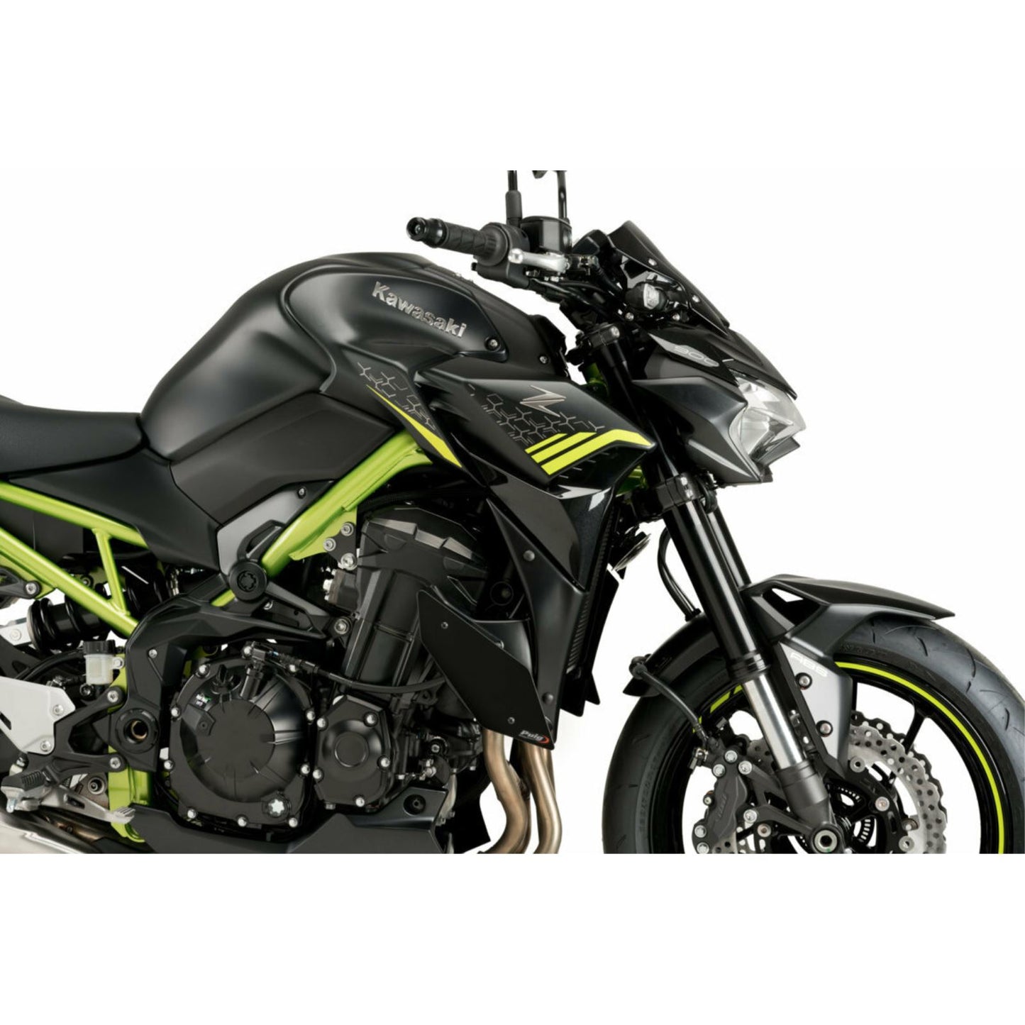 Puig Naked Downforce Side Spoilers - Black - Kawasaki 20328N_1473340