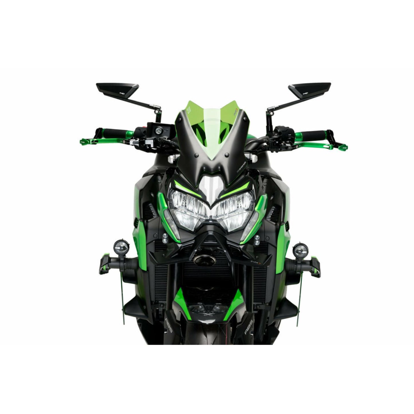 Puig Downforce Front Spoilers - Black - Kawasaki 20626J_1401356