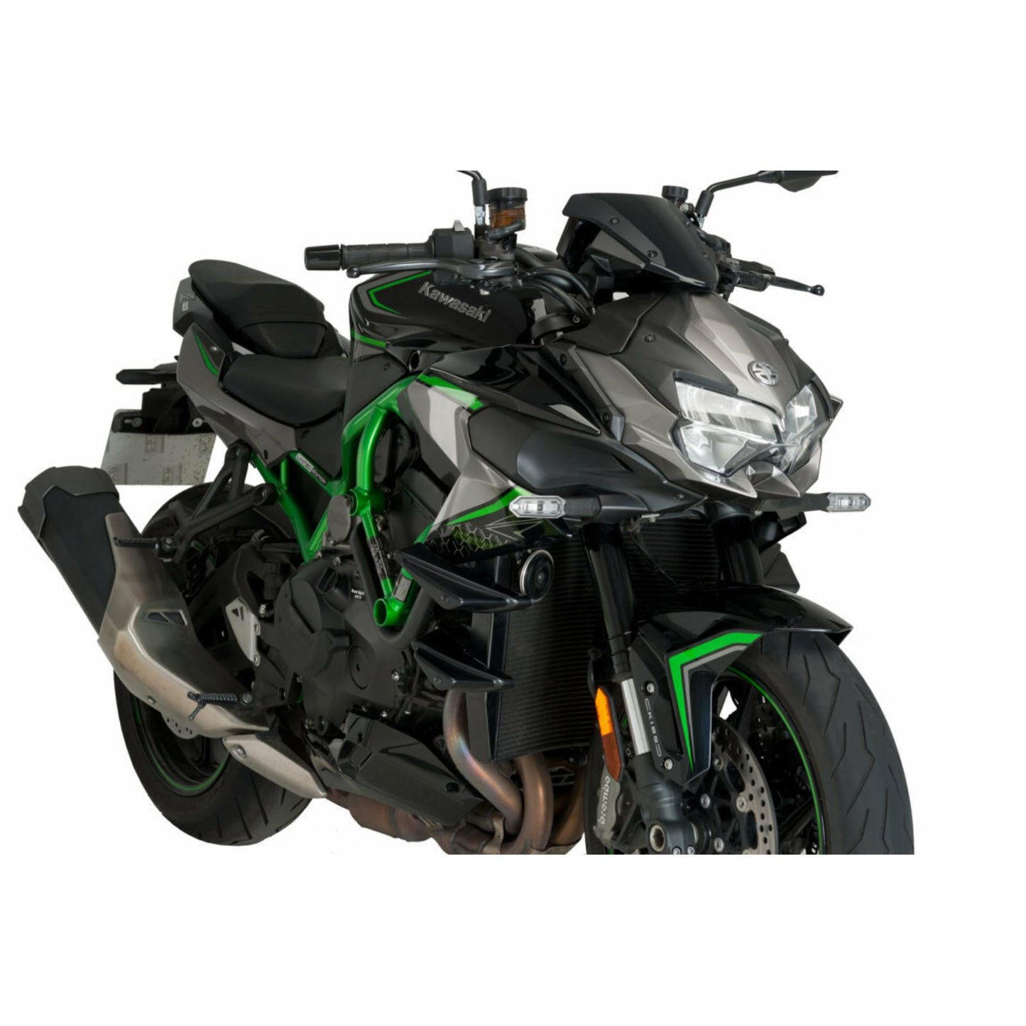 Puig Naked Downforce Side Spoilers - Black - Kawasaki 20832N_1401430