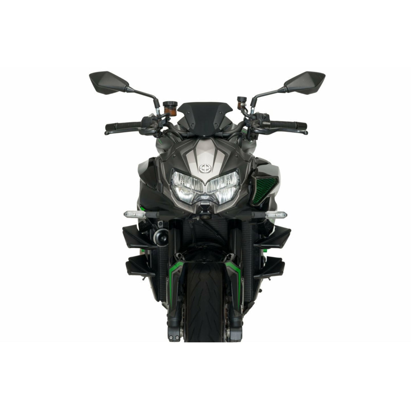 Puig Naked Downforce Side Spoilers - Black - Kawasaki 20832N_1401431