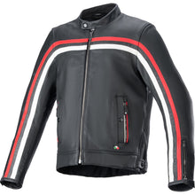 Alpinestars Dyno Leather Jacket - Black/Ruby Red/Ecru_1401665
