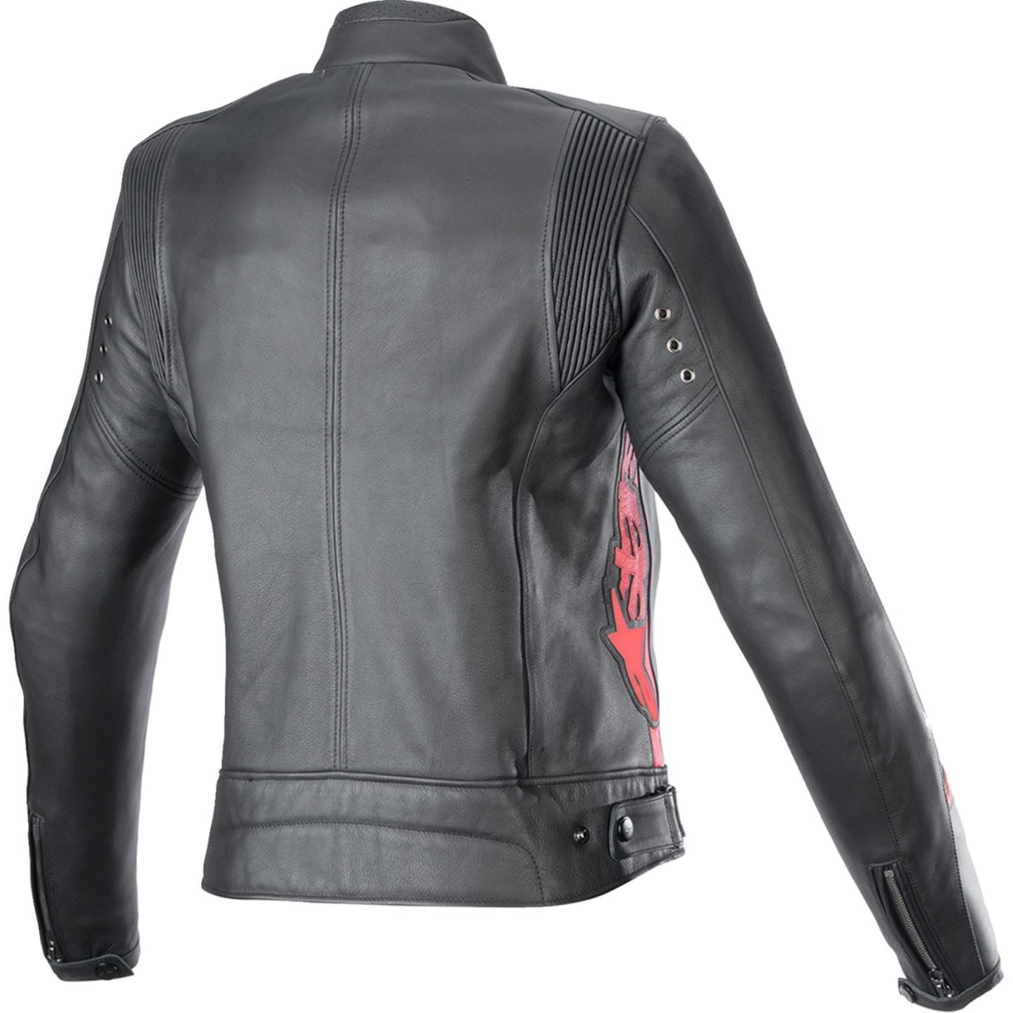 Alpinestars Stella Dyno Leather Jacket - Black/Haute Red_1401703