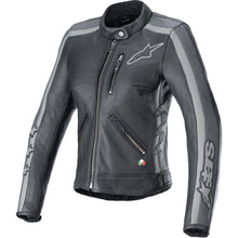 Alpinestars Stella Dyno Leather Jacket - Black Tar Gray/Dark Gray_1401707