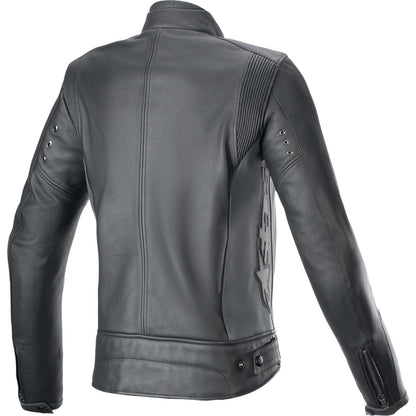 Alpinestars Stella Dyno Leather Jacket - Black Tar Gray/Dark Gray_1401708