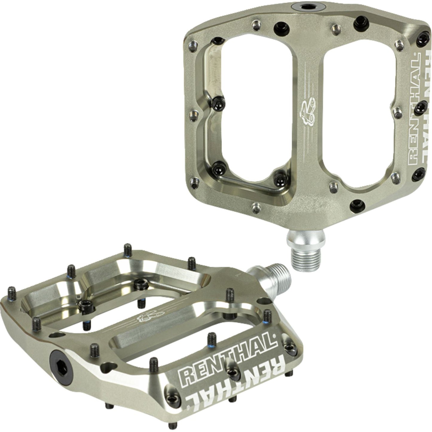 Renthal Revo-F Platform Pedals Body - Spindle - Cr-Mo - 9/16'' - Gold PD10001-002-01_1402950