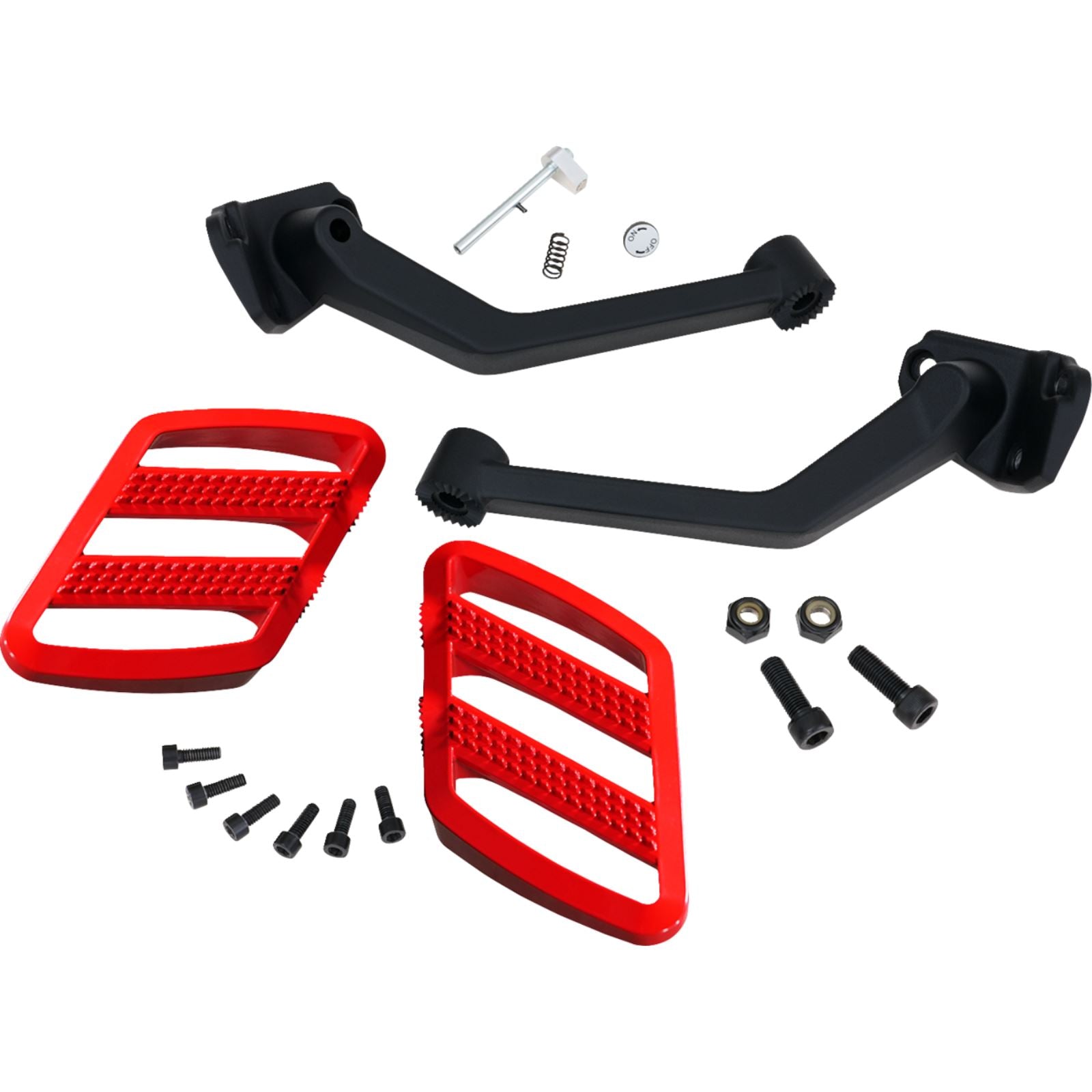 Show Chrome Combat Boards - Passenger - Red - Ryker '19-'24 41-428RD_1409072