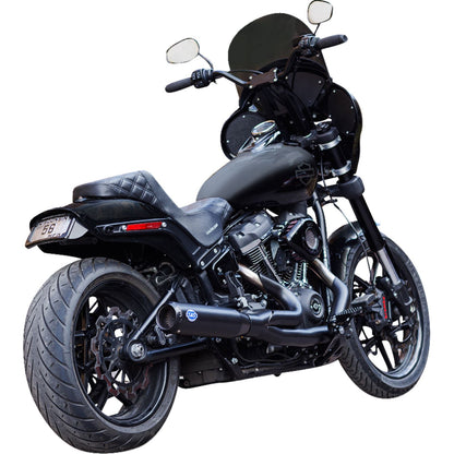 S&S Cycle 2-into-1 Qualifier Exhaust System - Race Only - Black 550-1106_1409058