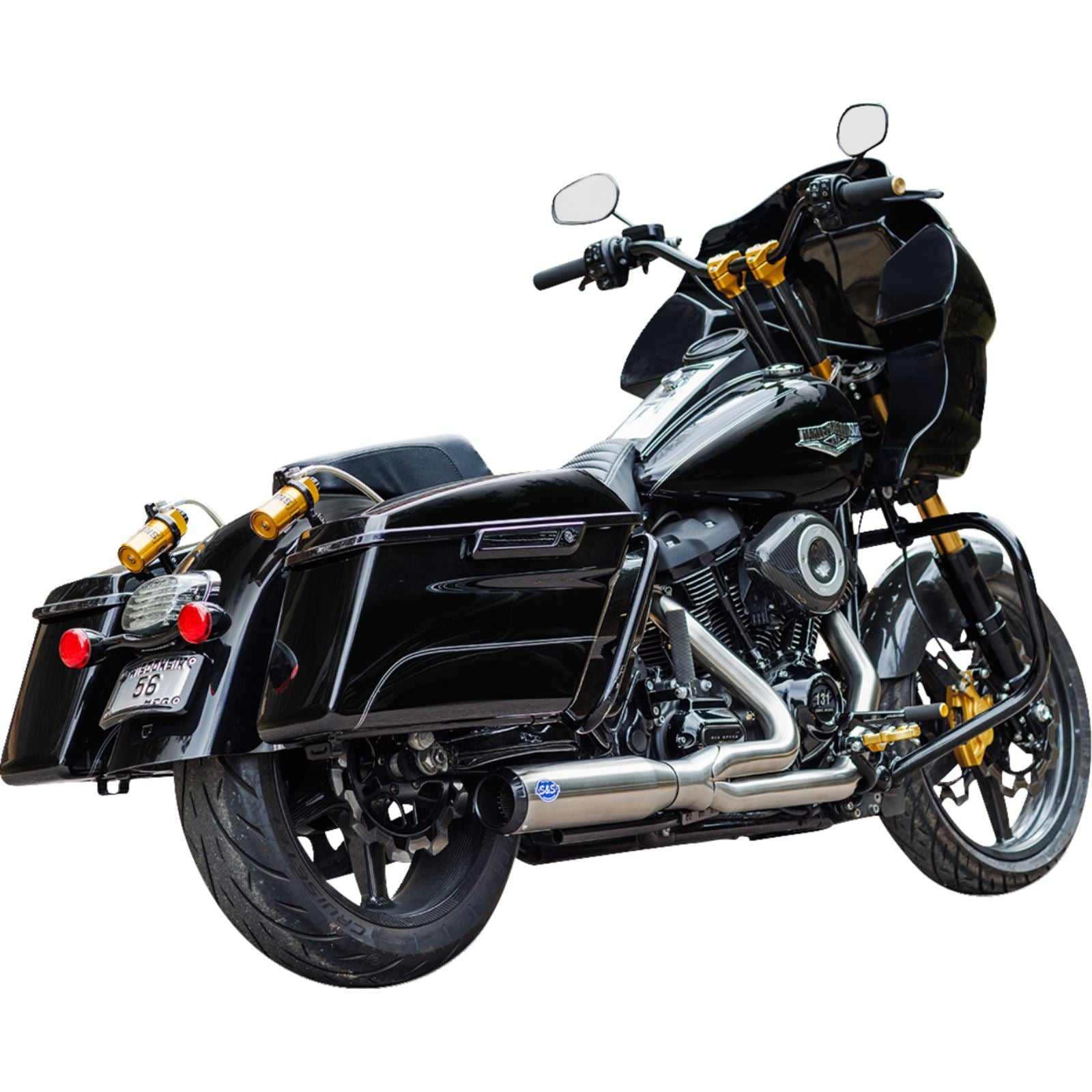 S&S Cycle 2-into-1 Qualifier Exhaust System - 49-State - Silver 550-1108_1409064