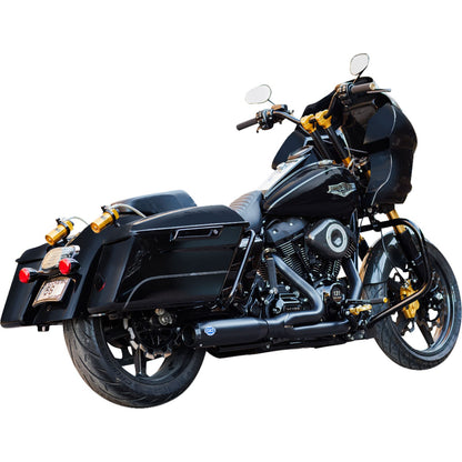 S&S Cycle 2-into-1 Qualifier Exhaust System - Race Only - Black 550-1109_1409067