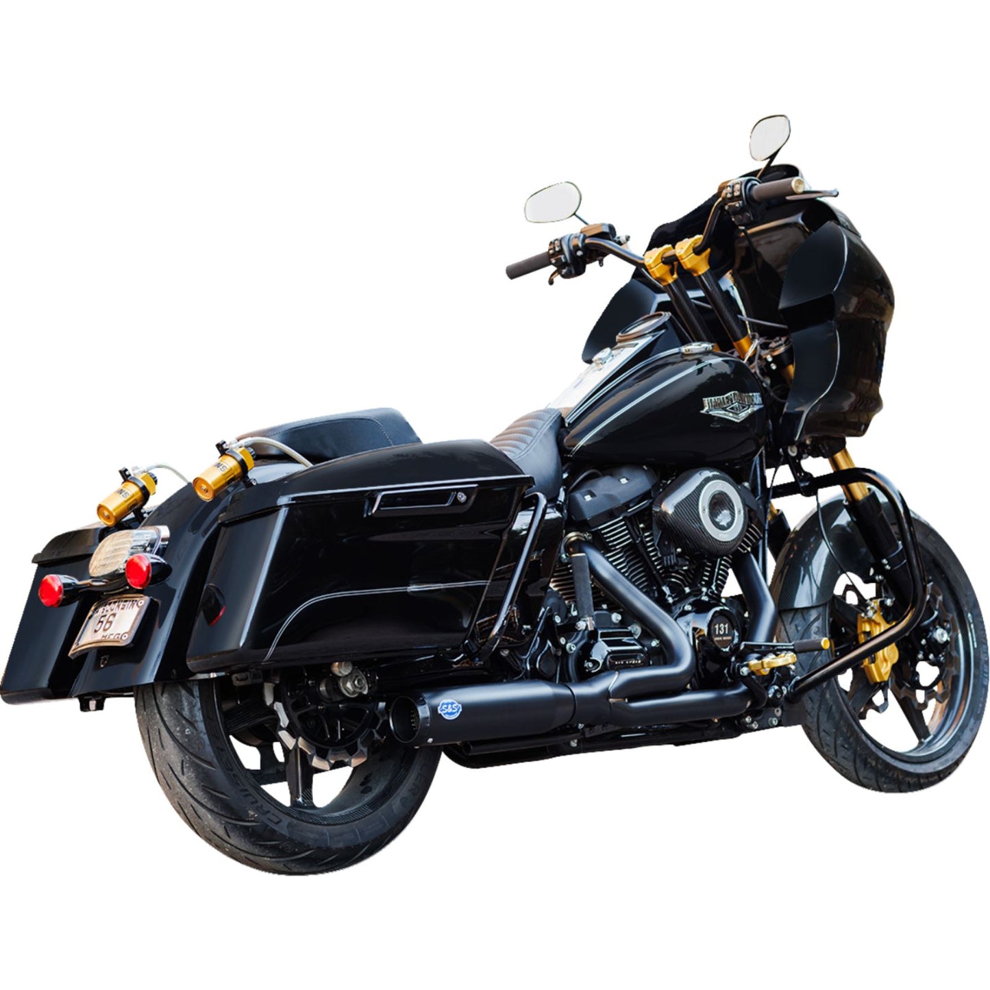 S&S Cycle 2-into-1 Qualifier Exhaust System - 49-State - Black 550-1110_1409071