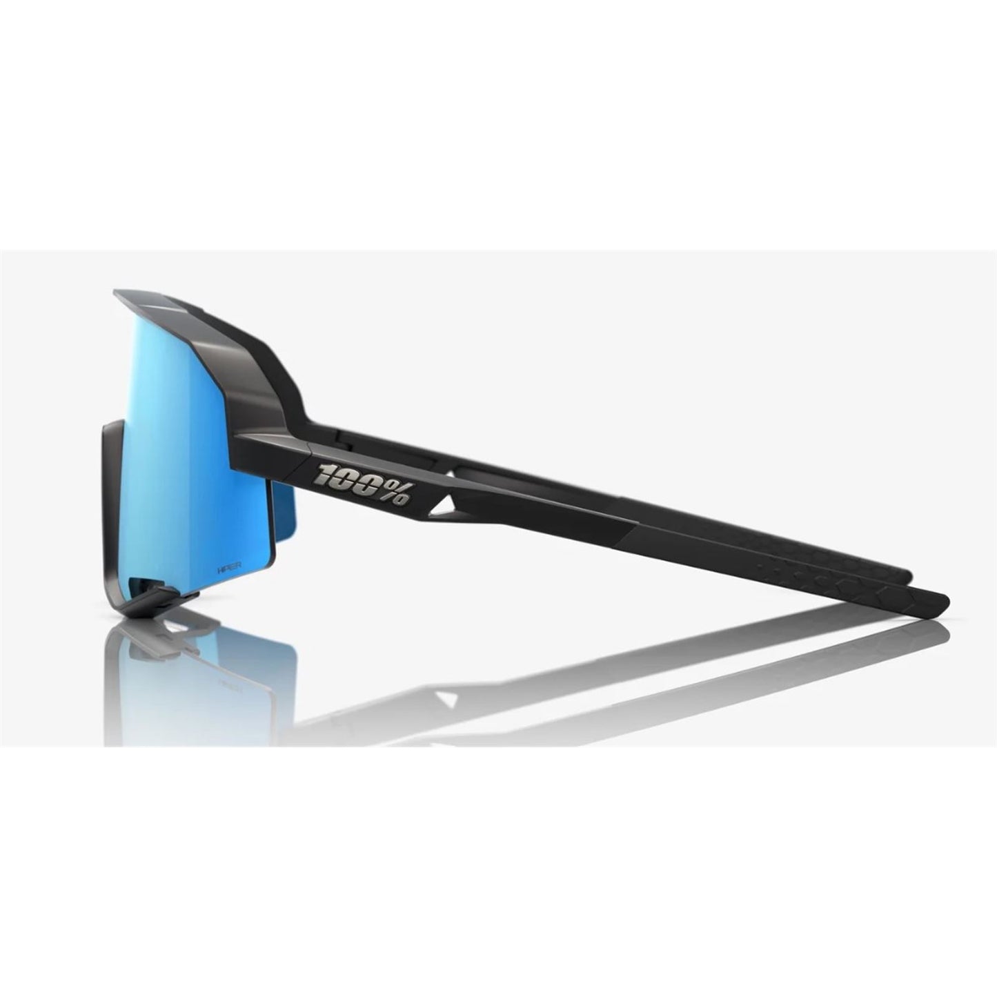 100% Slendale Sunglasses - Matte Black - HiPER Blue 60057-00003_1413242